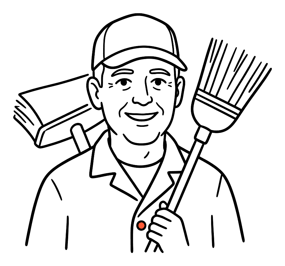 Drawing of Mr Brook
