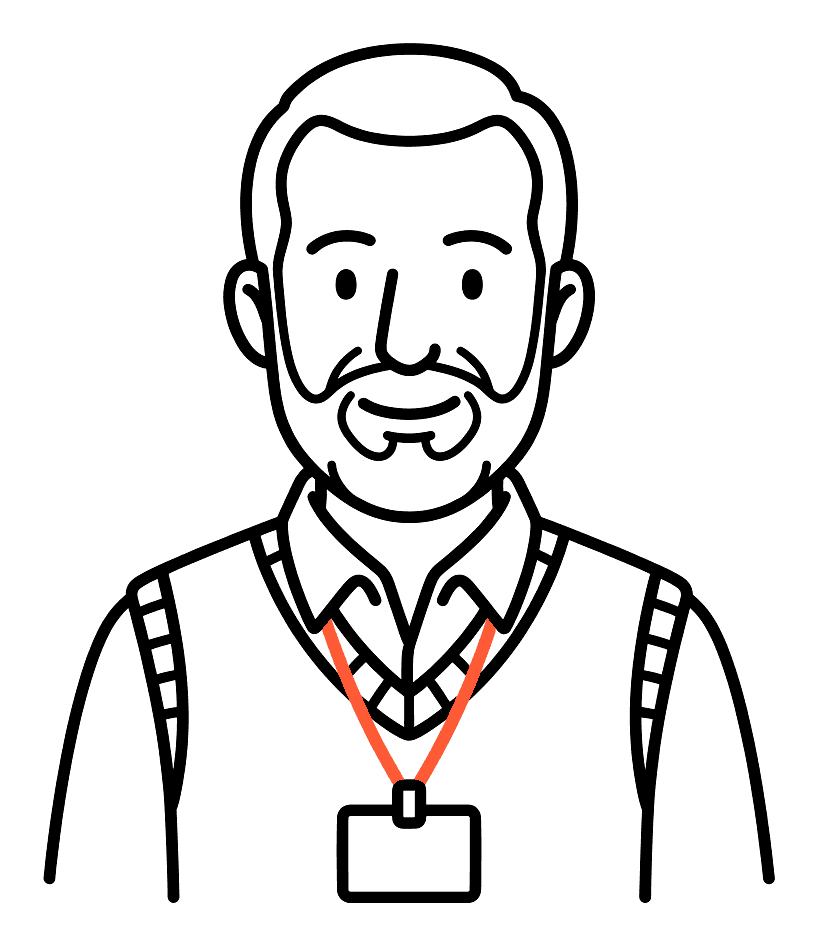 Drawing of Mr Robson