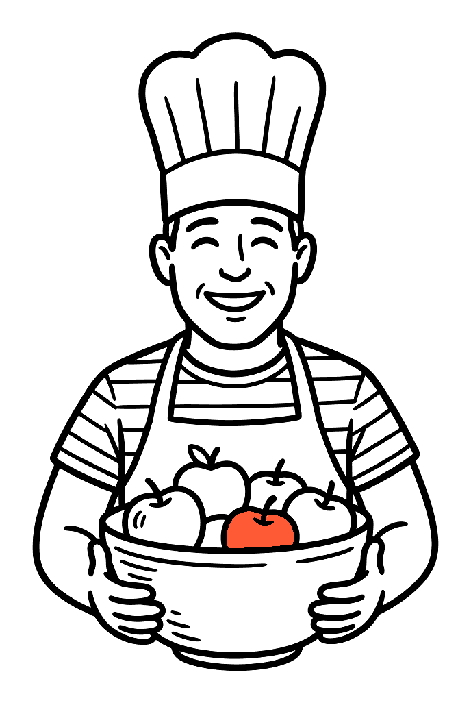 Drawing of Mr Rossi