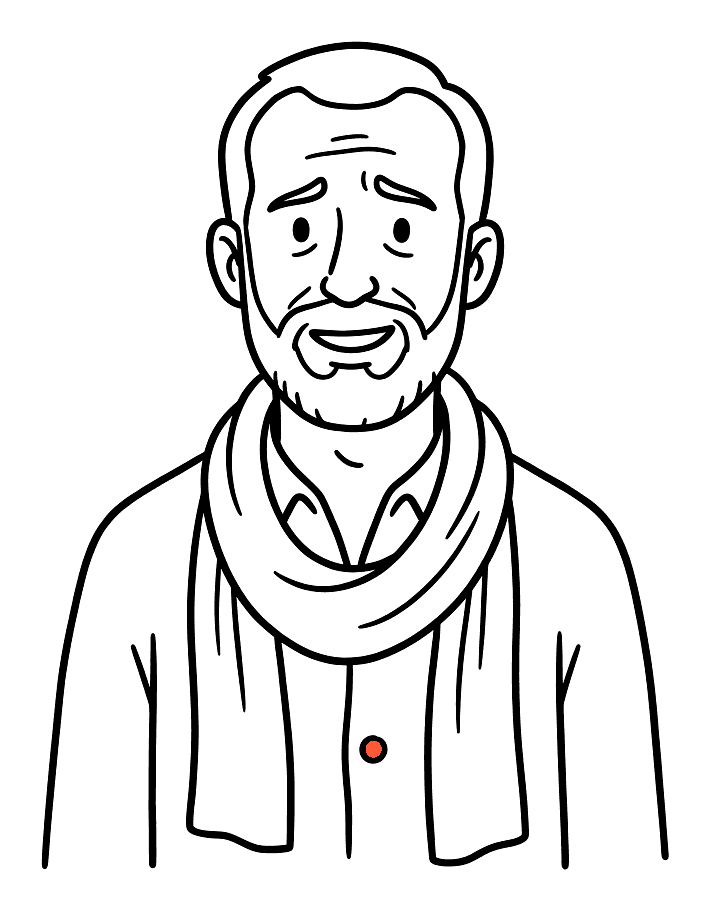 Drawing of Mr Bell