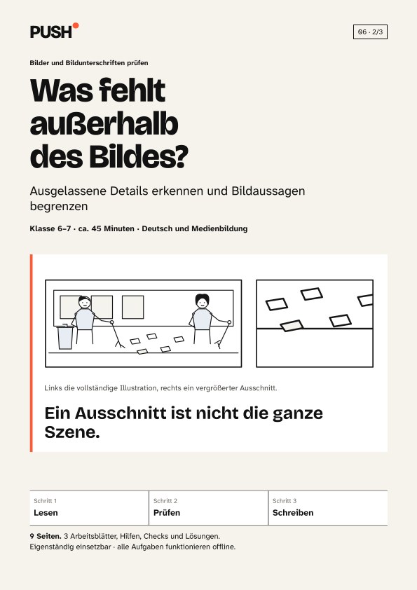 Cover: Ausschnitte vergleichen – Arbeitsblätter mit Lösungen Kl. 6–7