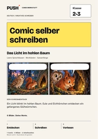 Cover: Comic selber schreiben | Klasse 2-3 | Das Licht im hohlen Baum