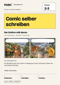 Cover: Comic selber schreiben | Klasse 2-3 | Der Schirm rollt davon