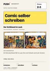 Cover: Comic selber schreiben | Klasse 2-3 | Der Schlüssel im Laub