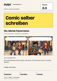 Cover: Comic selber schreiben | Klasse 2-3 | Die rollende Popcorndose