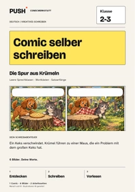 Cover: Comic selber schreiben | Klasse 2-3 | Die Spur aus Krümeln