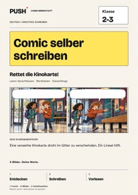 Cover: Comic selber schreiben | Klasse 2-3 | Rettet die Kinokarte!