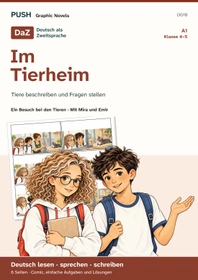Cover: DaZ A1: Ein Besuch bei den Tieren – Comic, Aufgaben und Lösungen