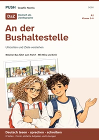 Cover: DaZ A1: Welcher Bus fährt zum Park? – Comic, Aufgaben und Lösungen