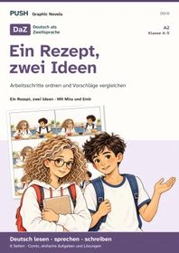 Cover: DaZ A2: Ein Rezept, zwei Ideen – Comic, Aufgaben und Lösungen