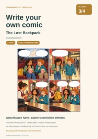 Cover: Eigene Comics schreiben | Englisch Klasse 3/4 | The Lost Backpack