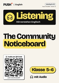Cover: Englisch Listening: The Community Noticeboard, Kl. 5–6, mit Audio