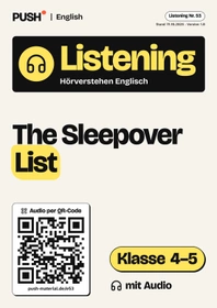 Cover: Englisch Listening: The Sleepover List, Kl. 4–5, mit Audio