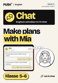 Cover: Englisch schreiben im KI-Chat: Verabredung mit Mia – Kl. 5–6