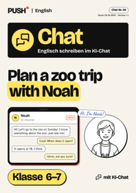 Cover: Englisch schreiben im KI-Chat: Zoo-Ausflug planen – Kl. 6–7